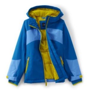 LANDS END| Kids Stormer Jacket (size M 10-12) Blue, Lt. Blue, Yellow